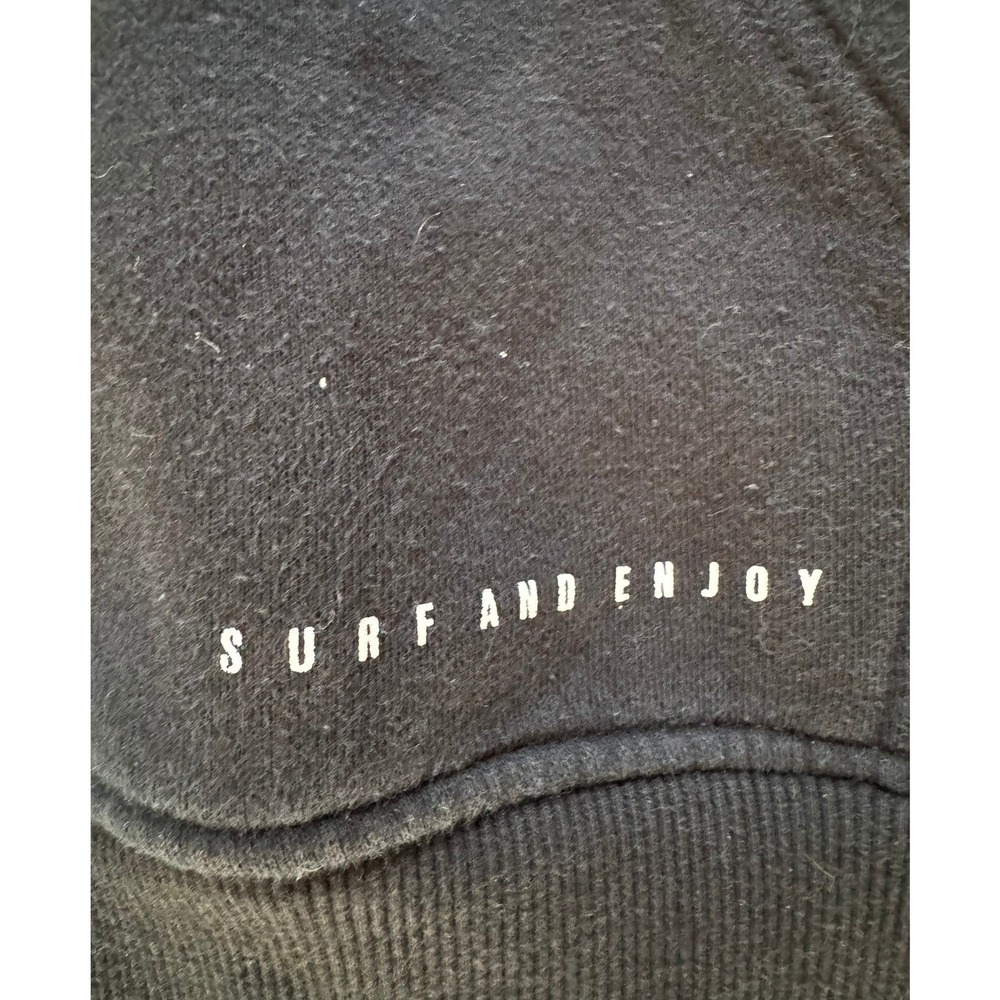 Hurley Mens Small Black Tropical Floral Logo Pullover Hoodie Sweatshirt Surfwear - Picture 3 of 6
